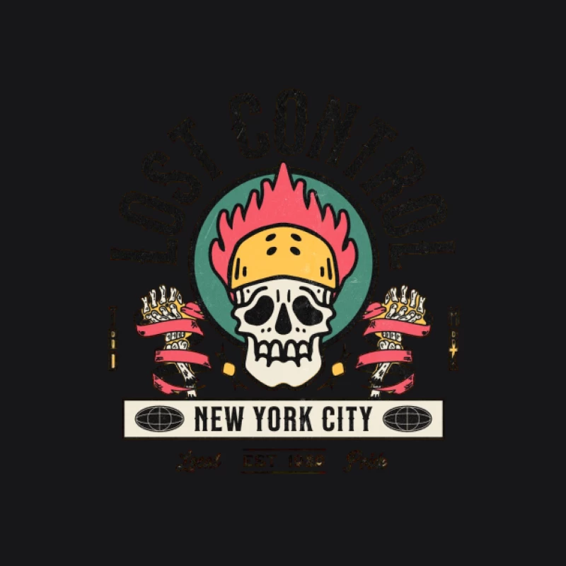 Crâne Perte de Contrôle New York Femme Sweat à capuche