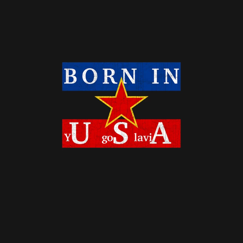 Born In yUgoSlaviA - Distressed Vintage Look Desk Mat