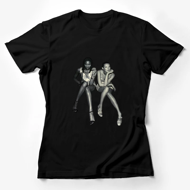 Modefotografie in Schwarz-Weiß Damen T-Shirt