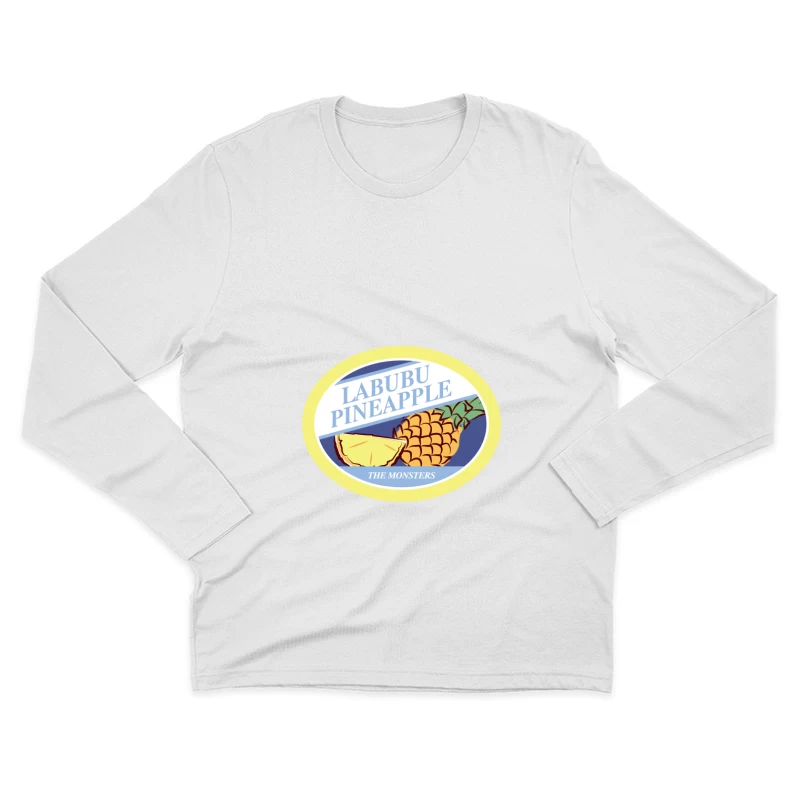 Labubu Ananas Etikett Herren Langarm T-Shirt