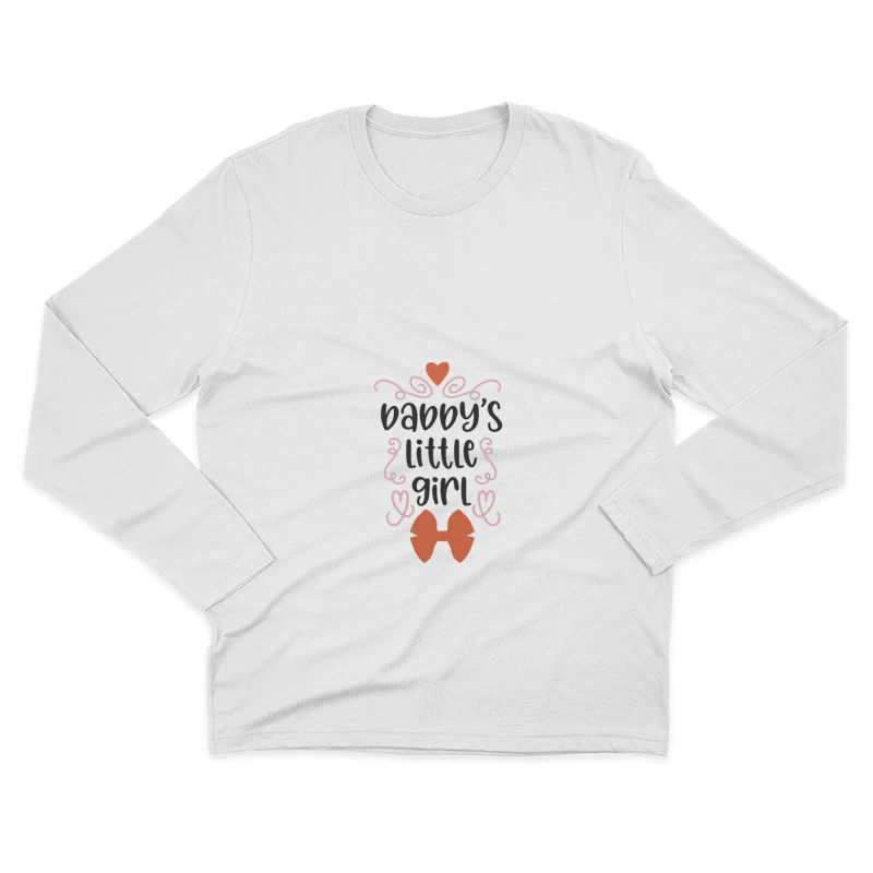 Fille de papa avec cœur et nœud Homme Manches Longues T-Shirt