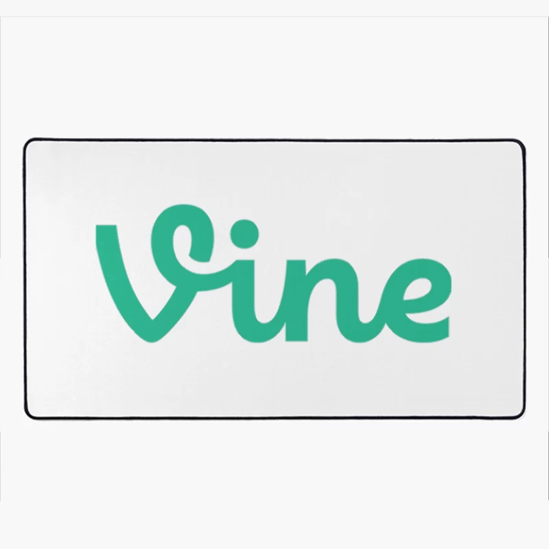 Vine Social Media Platform Green Logo Desk Mat