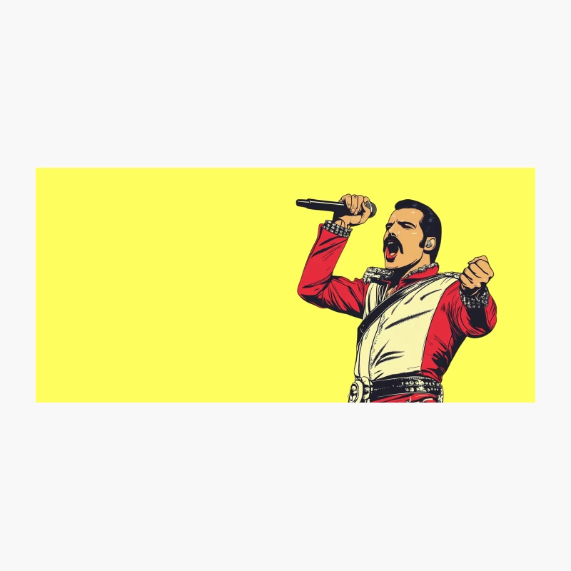 Energetic Rock Star Singer Performing with Microphone Coffee Mug