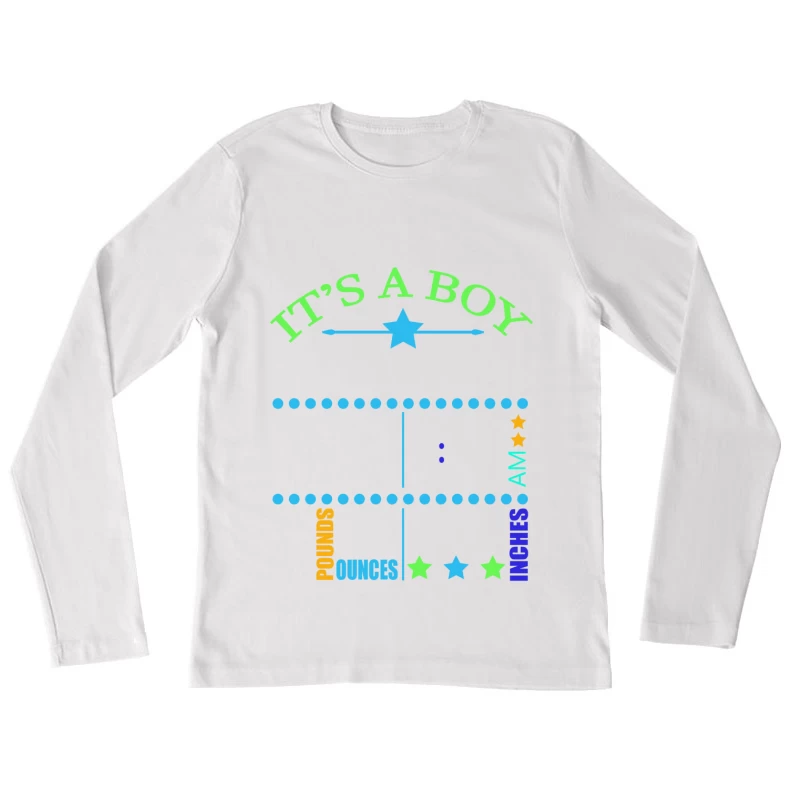 Annonce de naissance - C'est un garçon Femme Manches Longues T-Shirt
