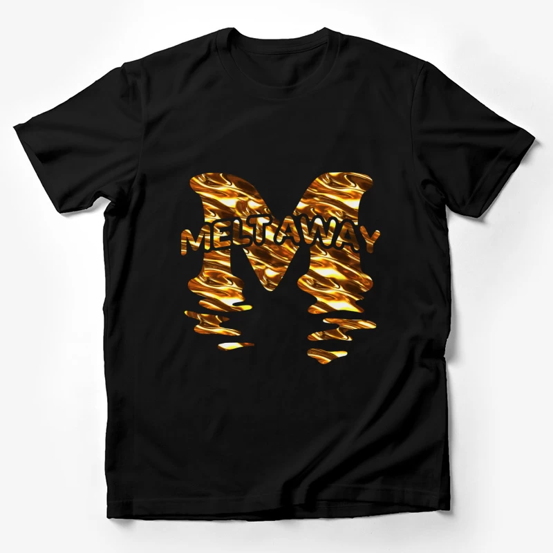 Schmelzeffekt Gold Schrift Herren T-Shirt
