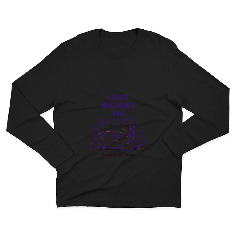 Chat Fatigué avec Bandana Homme Manches Longues T-Shirt