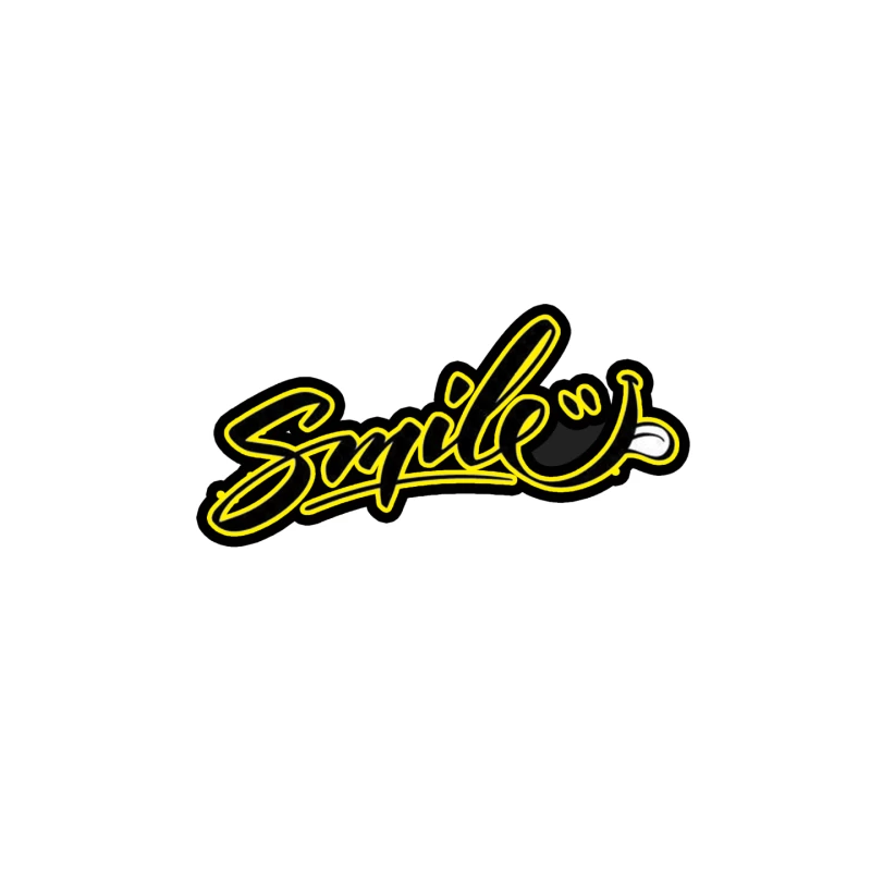 Modern Graffiti Art Design Featuring "Smile" Mouse Pad