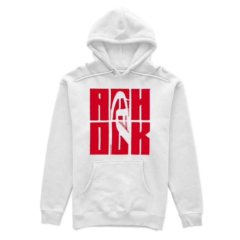 Rot-Schwarz-Design mit Silhouette Damen Pullover Hoodie