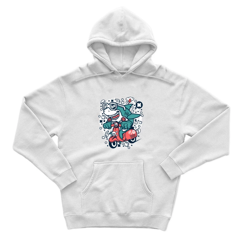 Requin cool sur scooter Homme Sweat à capuche