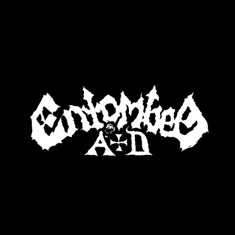 Entombed White Logo Tapestry