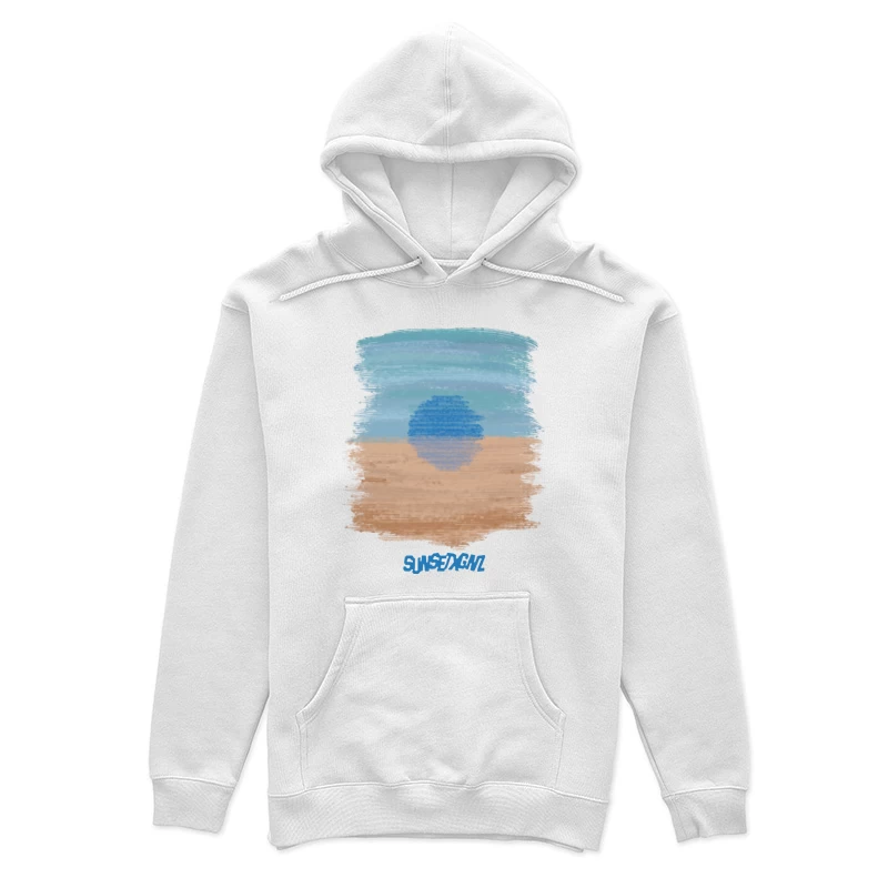 Abstrakter blauer Sonnenuntergang Damen Pullover Hoodie