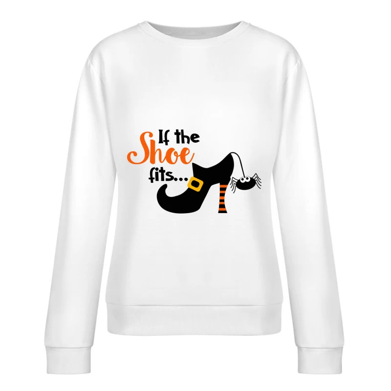 Chaussure de sorcière avec araignée Femme Sweat-shirt à enfiler
