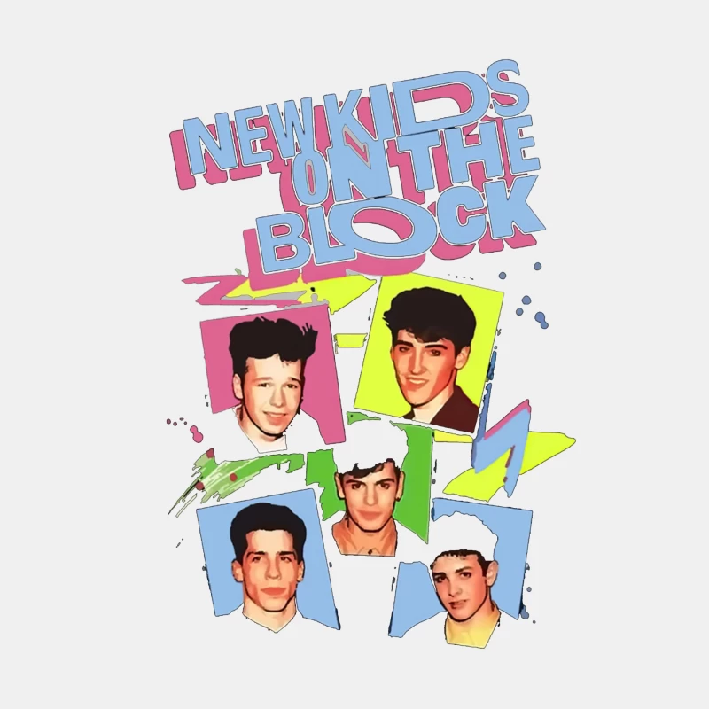 New Kids on the Block 90s Pop Group Vintage Photo Collection Male Tank Top