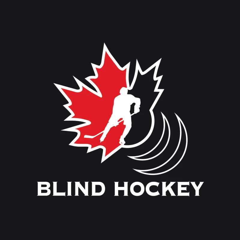 Canadian Blind Hockey Sports Logo Design Female Pullover Hoodie