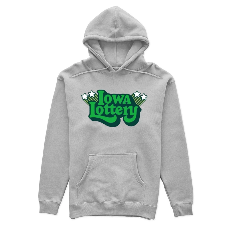 Vintage-Style Iowa Lottery Green Logo with Stars Female Pullover Hoodie