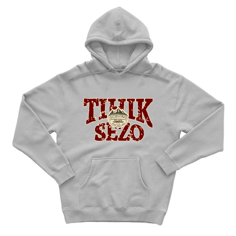 Abenteuerliche Typografie im Retro-Stil Herren Pullover Hoodie