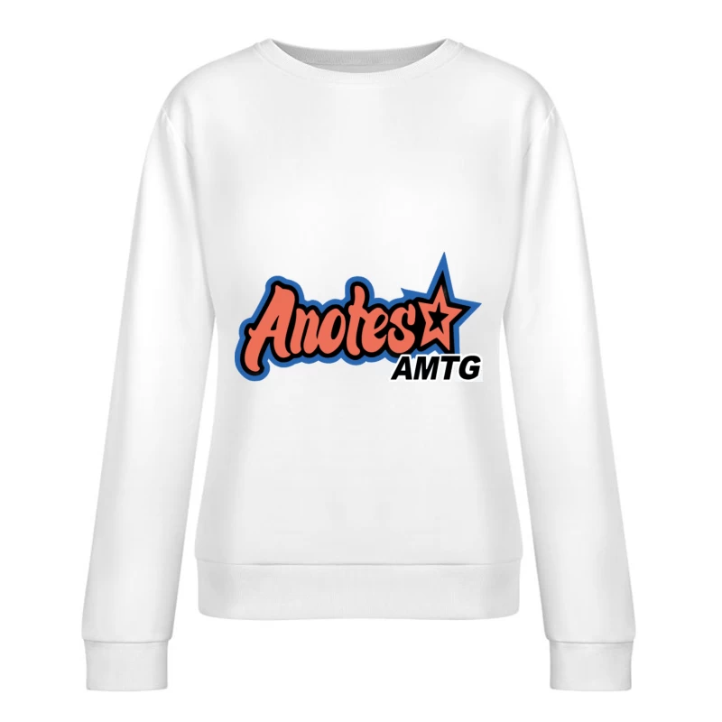 Anotes Logo Design mit Stern Damen Pullover Sweatshirt