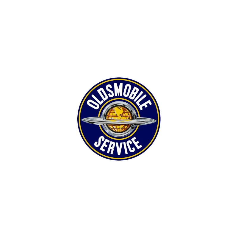 Vintage Oldsmobile Service Logo with Globe Emblem iPhone Case