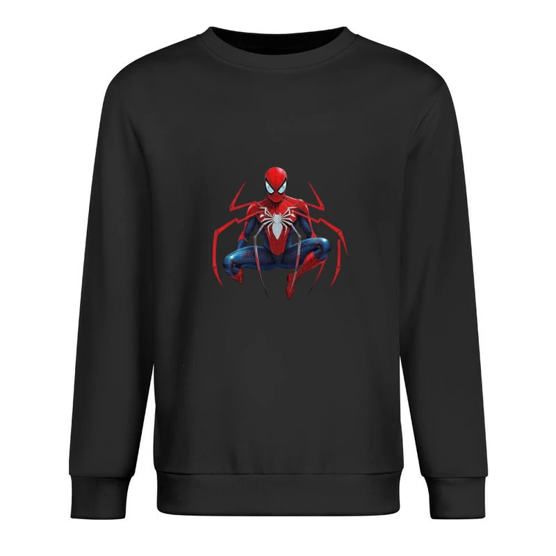 Spider-Man Advanced Suit from Marvel's Spider-Man Video Game Male Pullover Sweatshirt