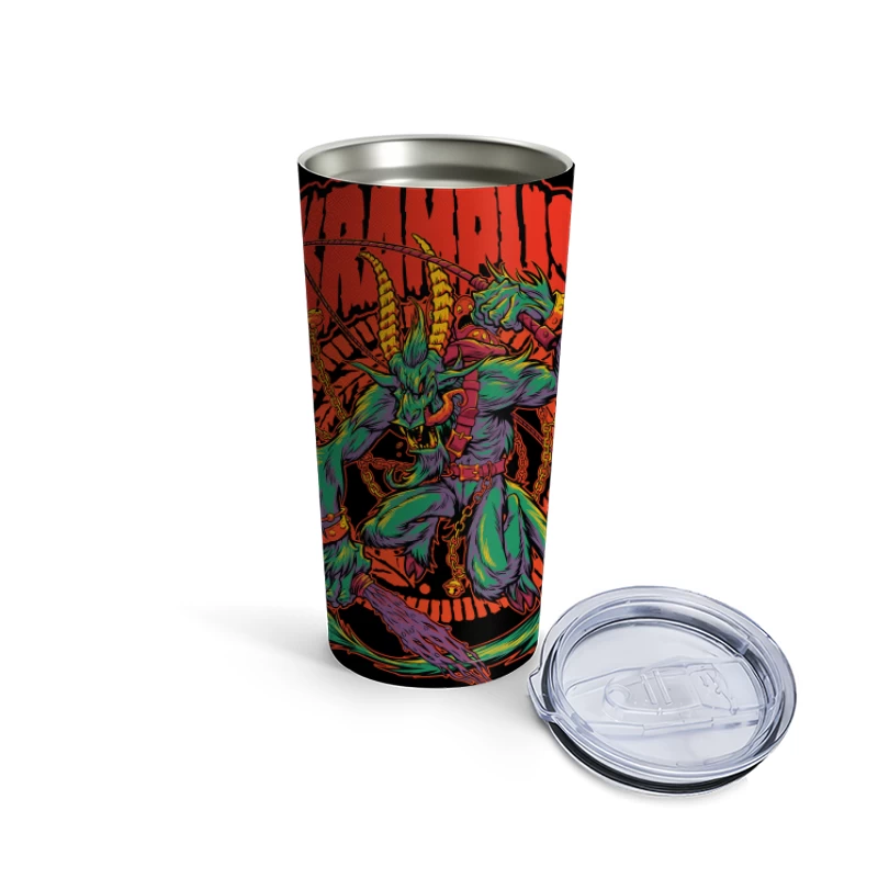 Krampus Holiday Mythology Illustration Travel Mug