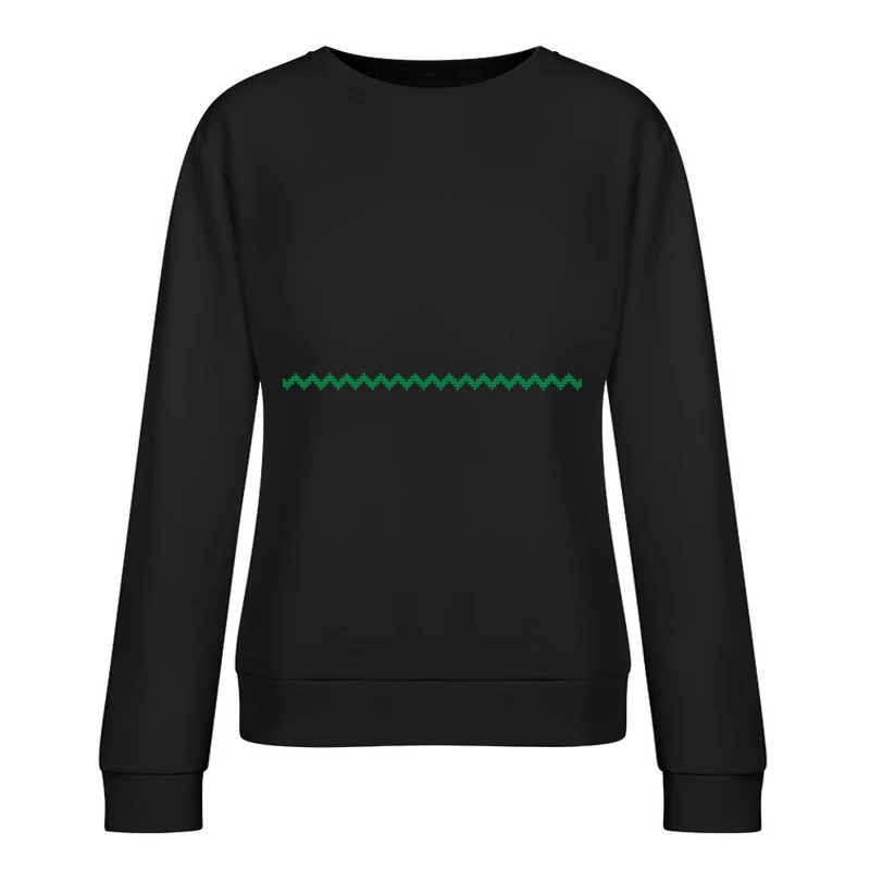 Motif géométrique symétrique vert Femme Sweat-shirt à enfiler