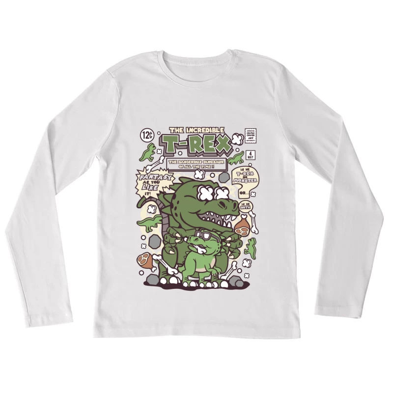 La BD du dangereux dinosaure T-Rex Femme Manches Longues T-Shirt