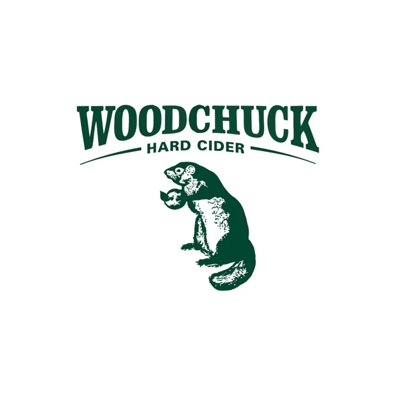 Woodchuck Hard Cider Green Logo with Mascot Design Tapestry