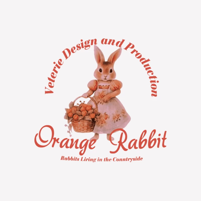 Orange Hase Design Herren T-Shirt