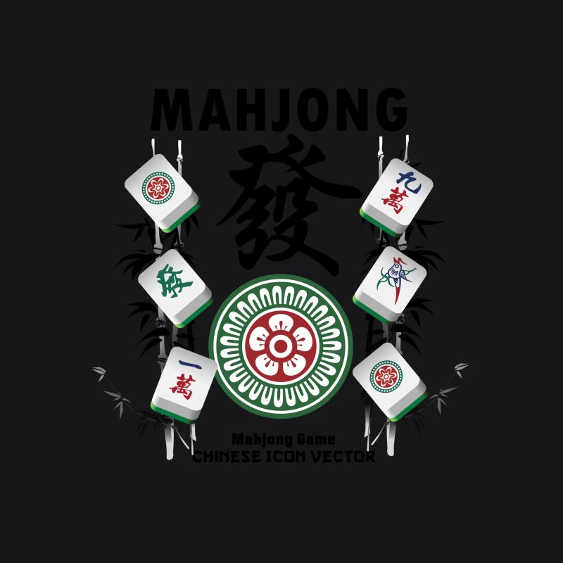 Mahjong Spielsteine und Muster Herren Pullover Hoodie