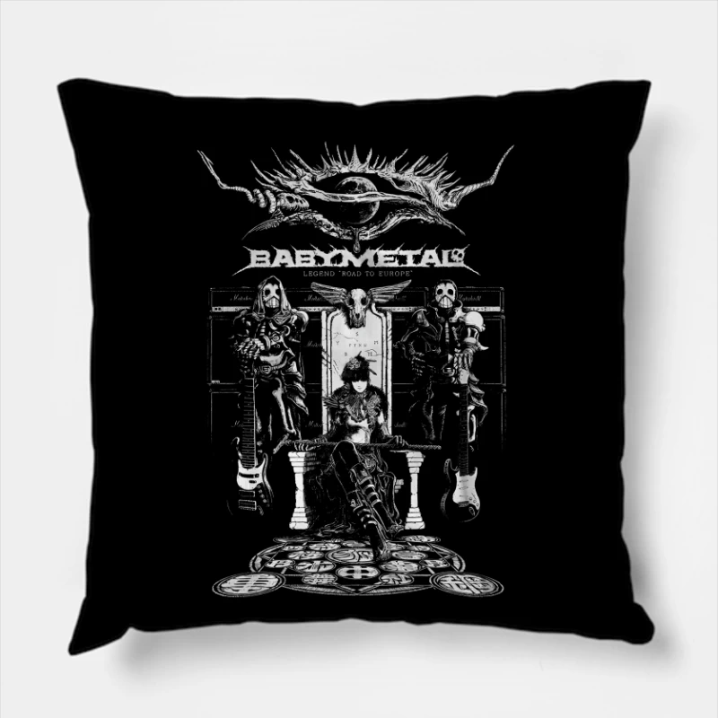 Babymetal Road to Europe Throw Pillow