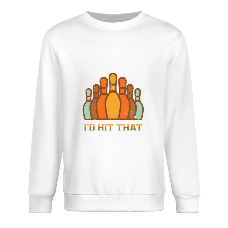 Humour de bowling rétro Homme Sweat-shirt à enfiler