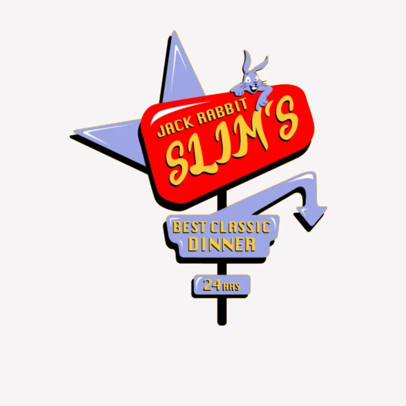 Jack Rabbit Slims Diner 1 Male T-Shirt
