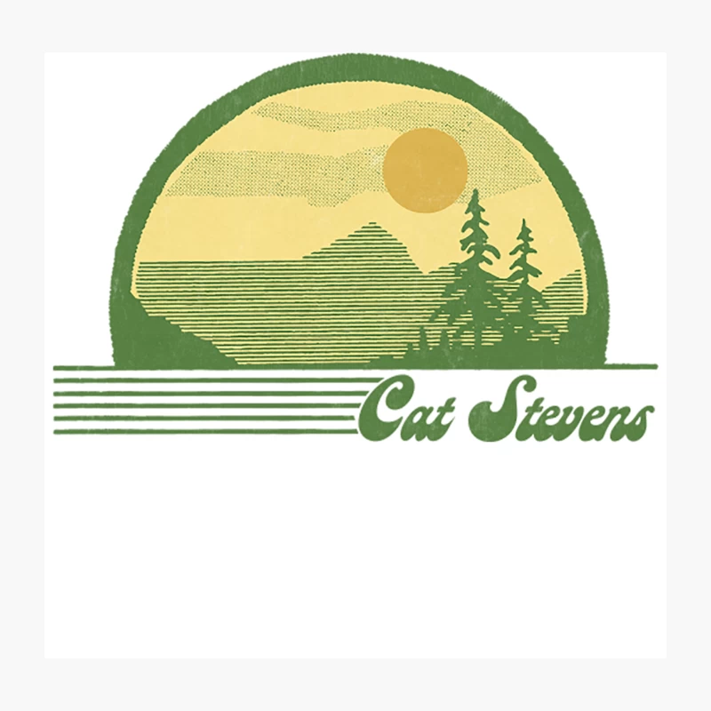 Cat Stevens  Retro Style Country Fan Design Throw Pillow
