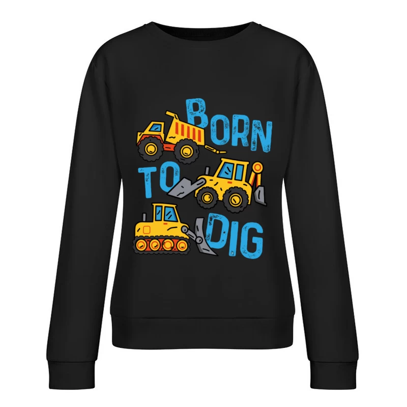 Baumaschinen Design für Kinder Damen Pullover Sweatshirt