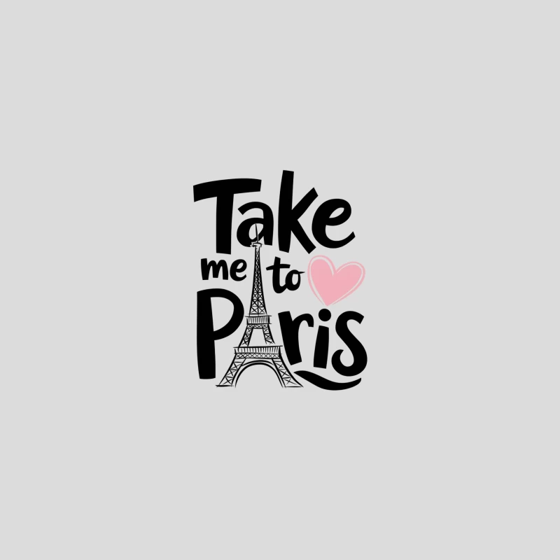 Romantic Paris Getaway: Eiffel Tower Illustration with Love Typography Baseball Cap