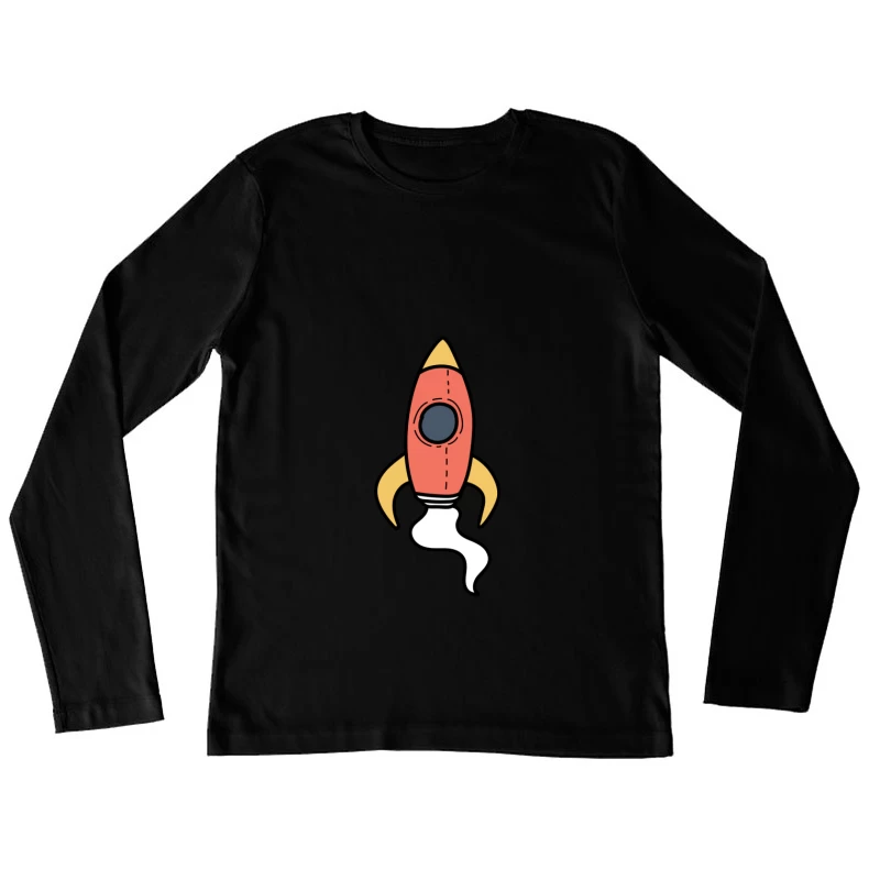 Illustration de fusée colorée Femme Manches Longues T-Shirt