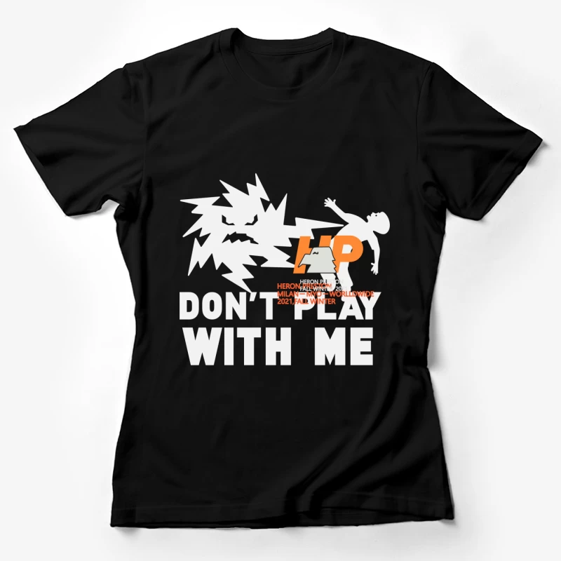 Grafik mit Blitz und Schriftzug Damen T-Shirt