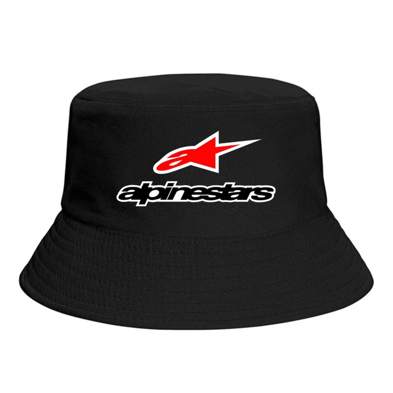 Alpinestars Motorsport Brand Logo with Red Star Design Bucket Hat