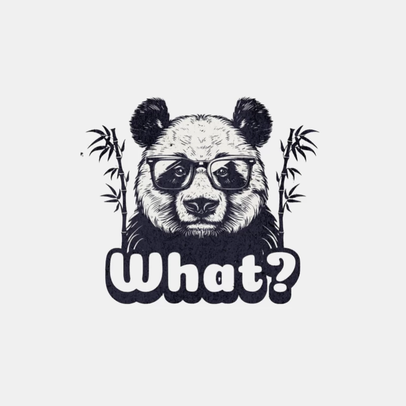Panda avec Lunettes et 'What?' Homme Débardeur