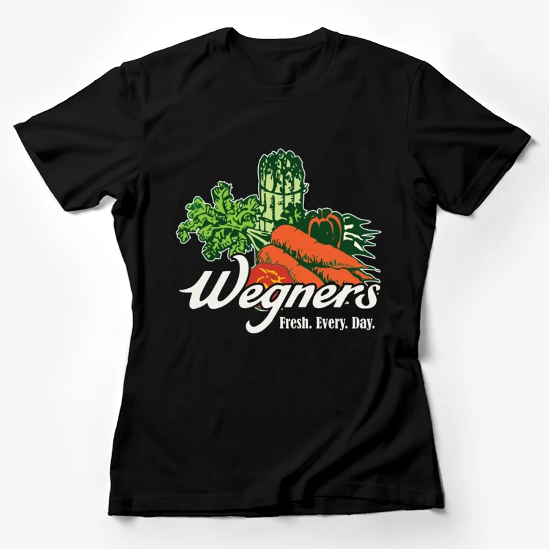 Wegner's Fresh Daily Vegetable Market Logo Female T-Shirt