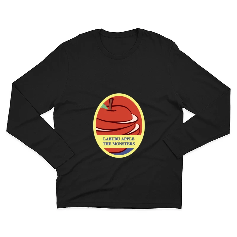Labubu Apple Die Monster Emblem Herren Langarm T-Shirt