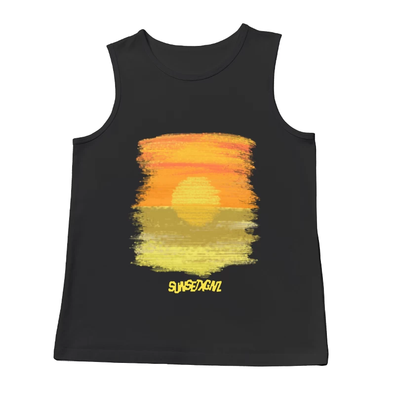 Sonnenuntergang am Strand Kunst Herren Tanktops