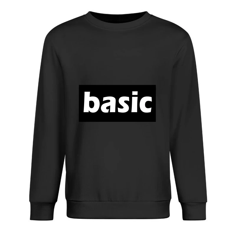 Basic Typography Design Male Pullover Sweatshirt
