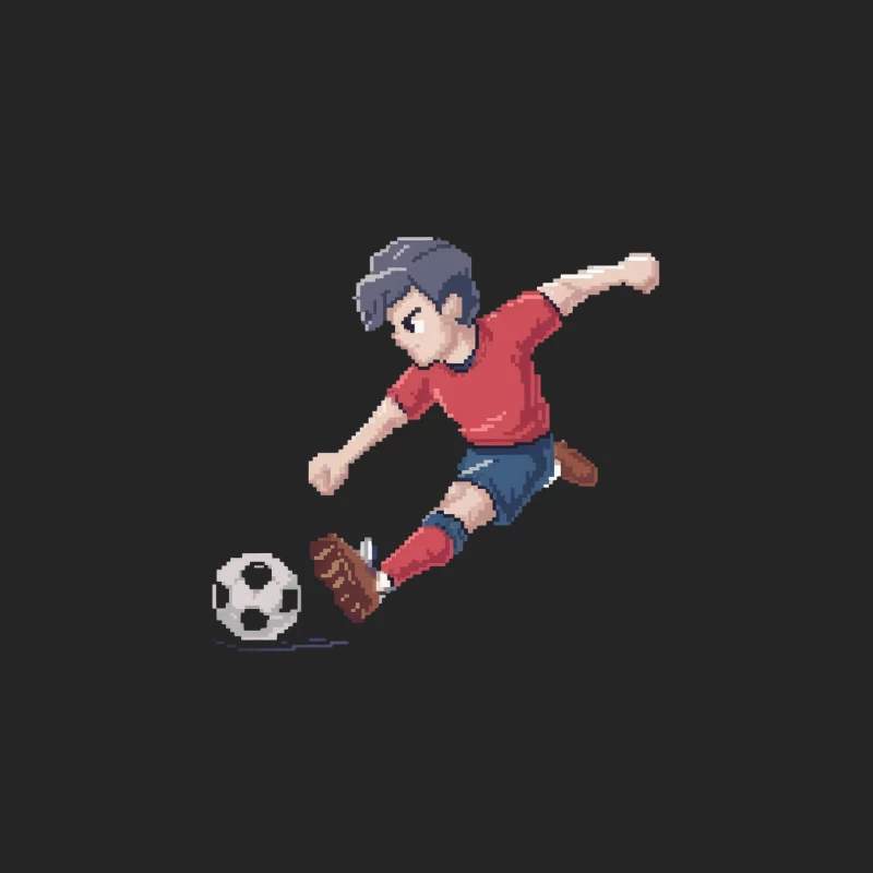 Retro Pixel Art Soccer Player Character Female Pullover Sweatshirt