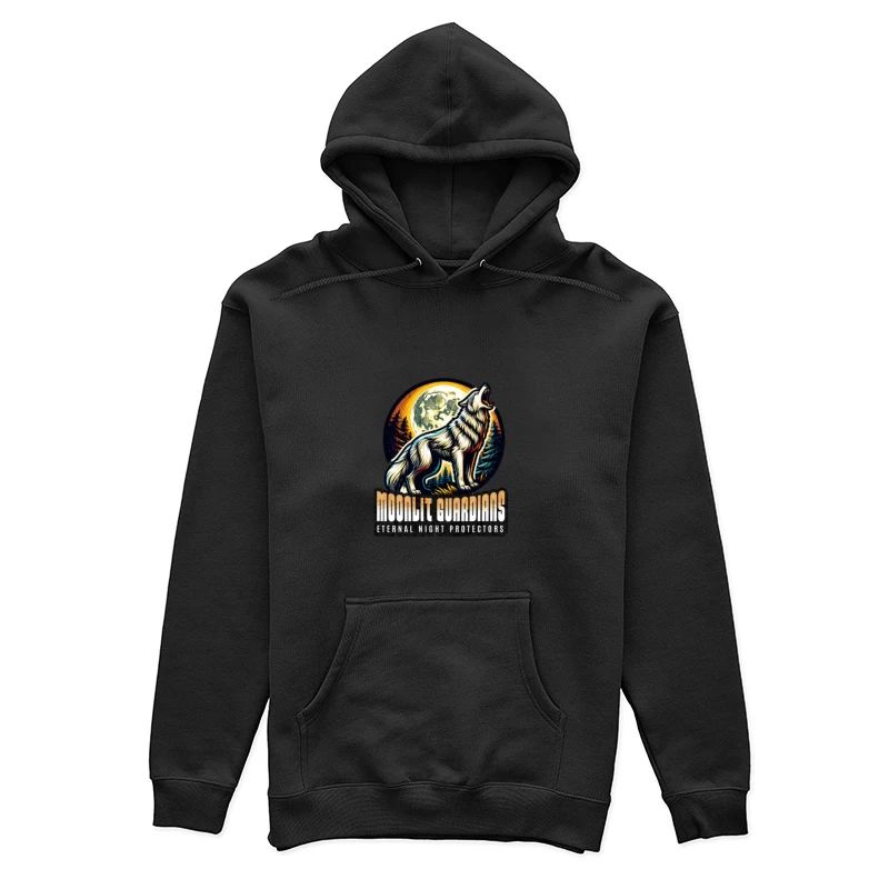 Mondwächter Wolf Heulen Nachtwald Damen Pullover Hoodie