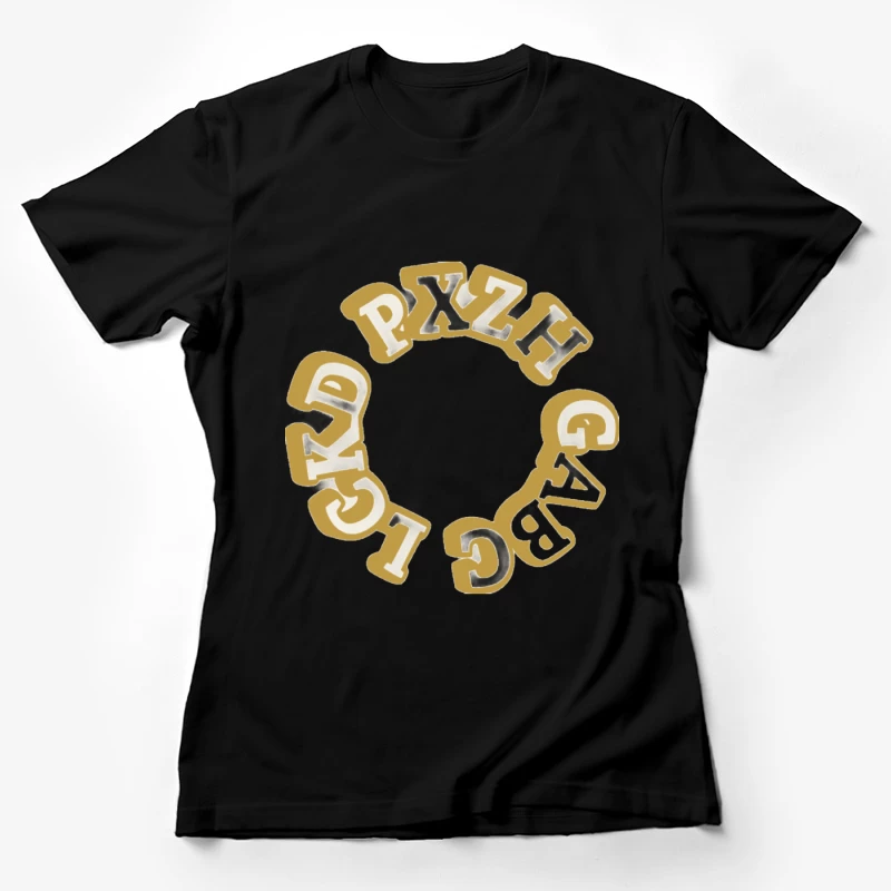 Buchstaben in einem Kreis Damen T-Shirt