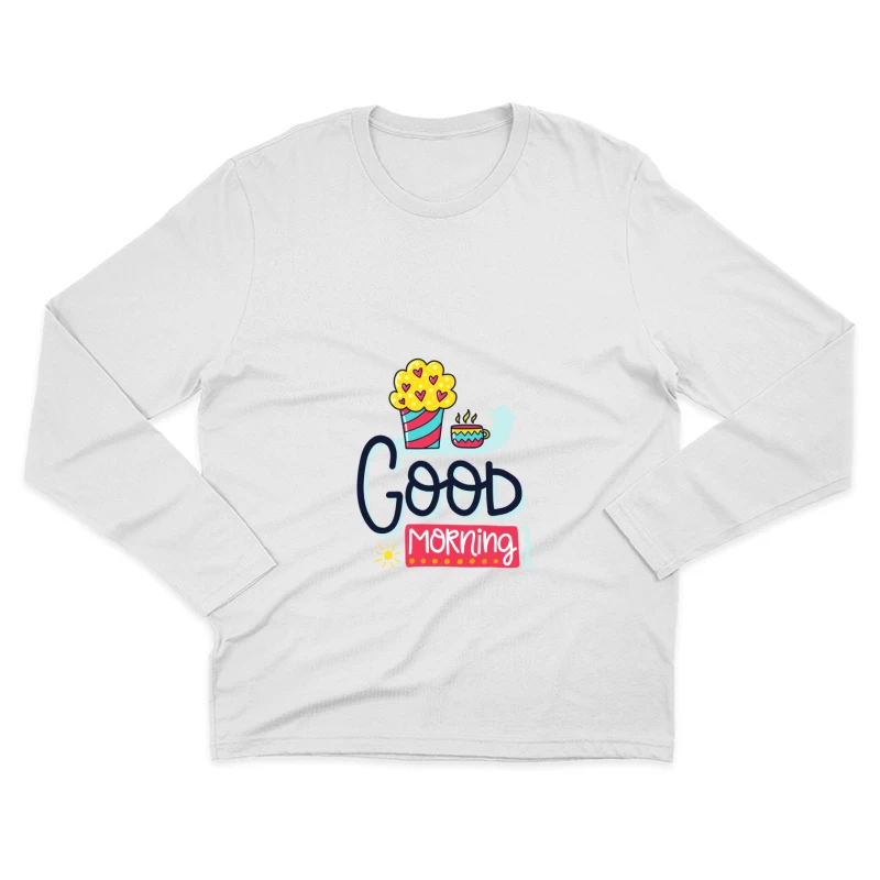 Illustration colorée de bon matin Homme Manches Longues T-Shirt