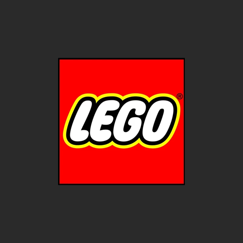 Classic LEGO Logo with Red Background and Yellow Border Baseball Cap