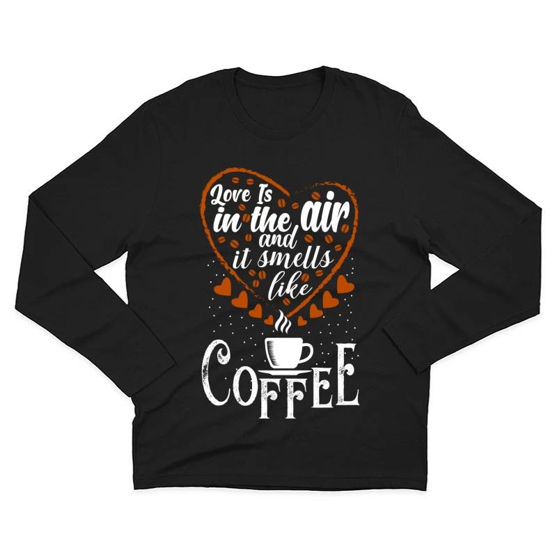 Amour et Café Homme Manches Longues T-Shirt