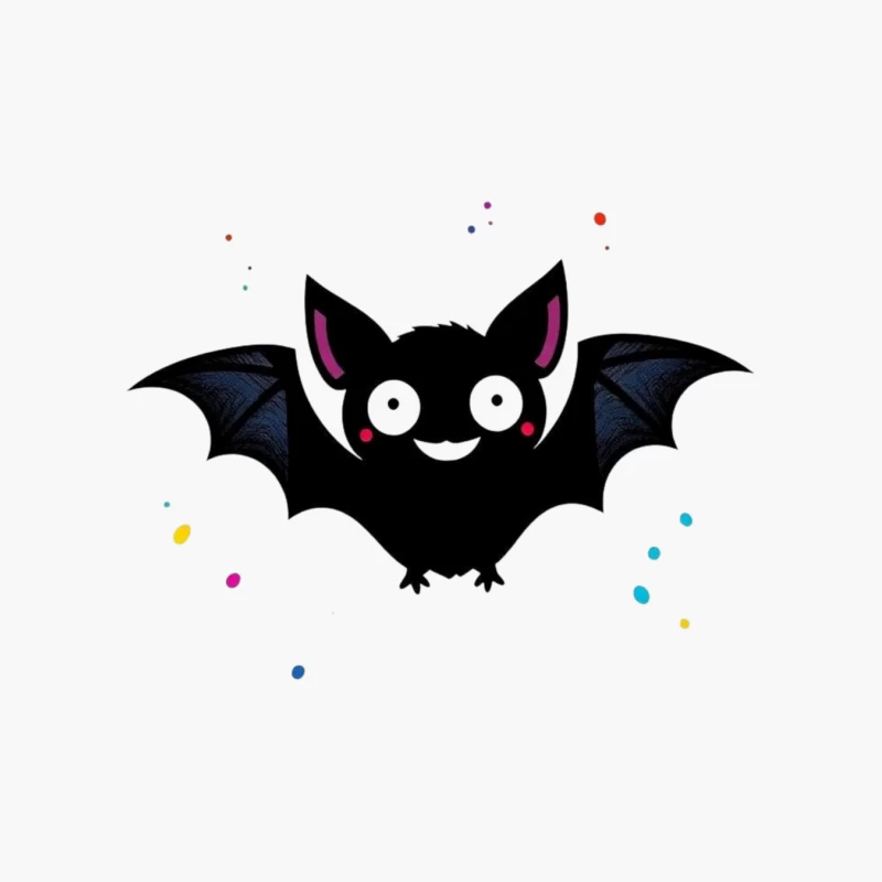 Cute Cartoon Bat Cotton Tote Bag